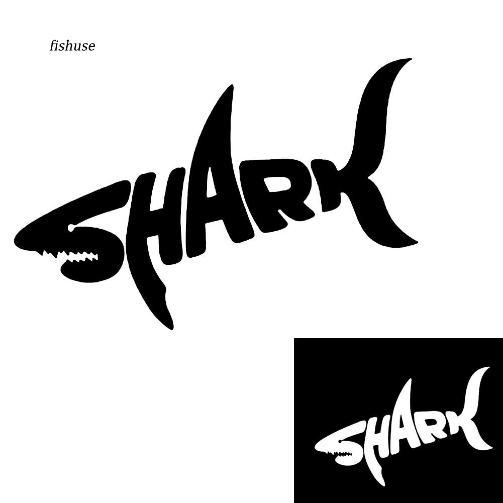 Sticker dán trang trí xe hơi dòng chữ Shark cá tính sành điệu