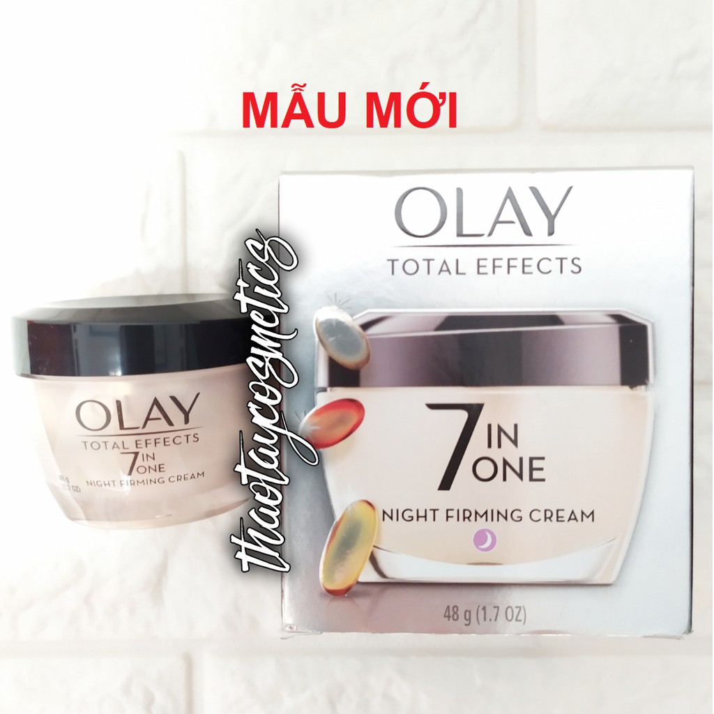 [Hàng Mỹ] Kem dưỡng ban đêm chống lại 7 dấu hiệu lão hóa Olay Total Effect Night Firming Cream (48g)