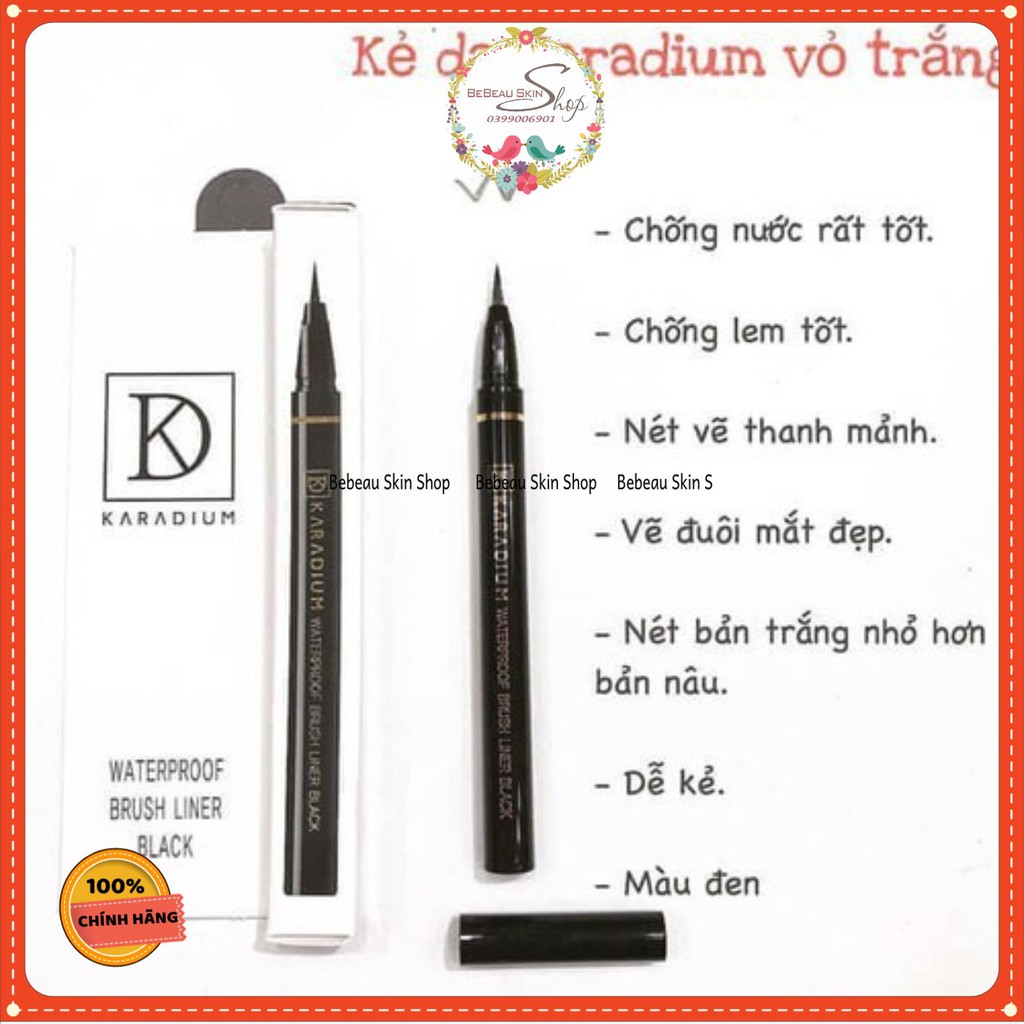 Bút Dạ Kẻ Mắt Karadium WATERPROOF BRUSH LINER BLACK