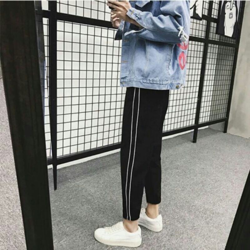 Quần jogger nam 2 line min ống suông 40kg - 97kg | BigBuy360 - bigbuy360.vn