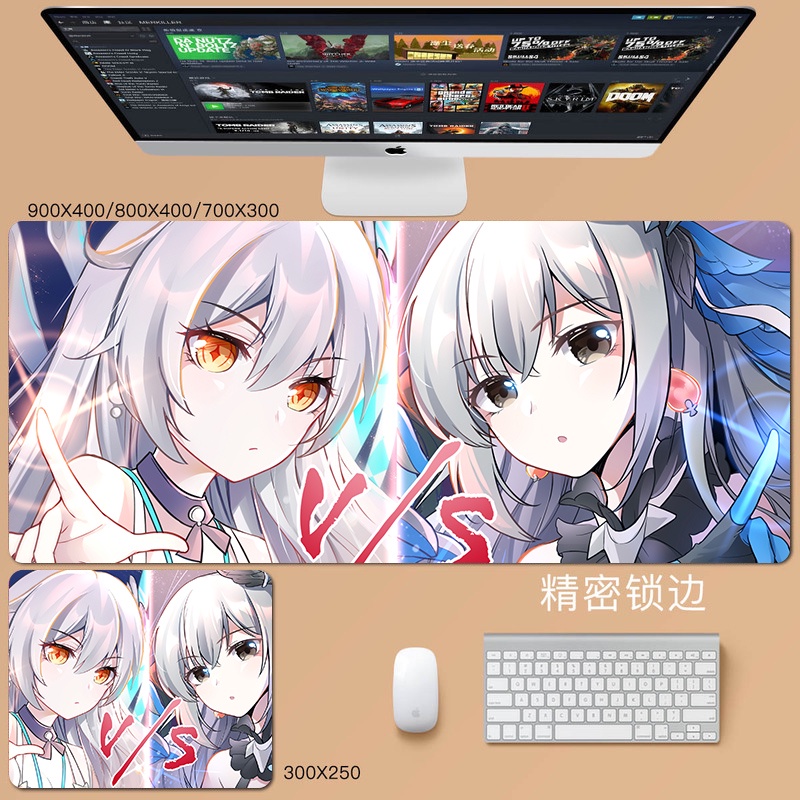 Bronya Zaychik Mouse Pad Honkai: Star Rail New Computer Pad Honkai Impact 3 Duck Duck Desk Pad Keyboard Pad Gaming Anime Cartoon Cute Large Laptop Small