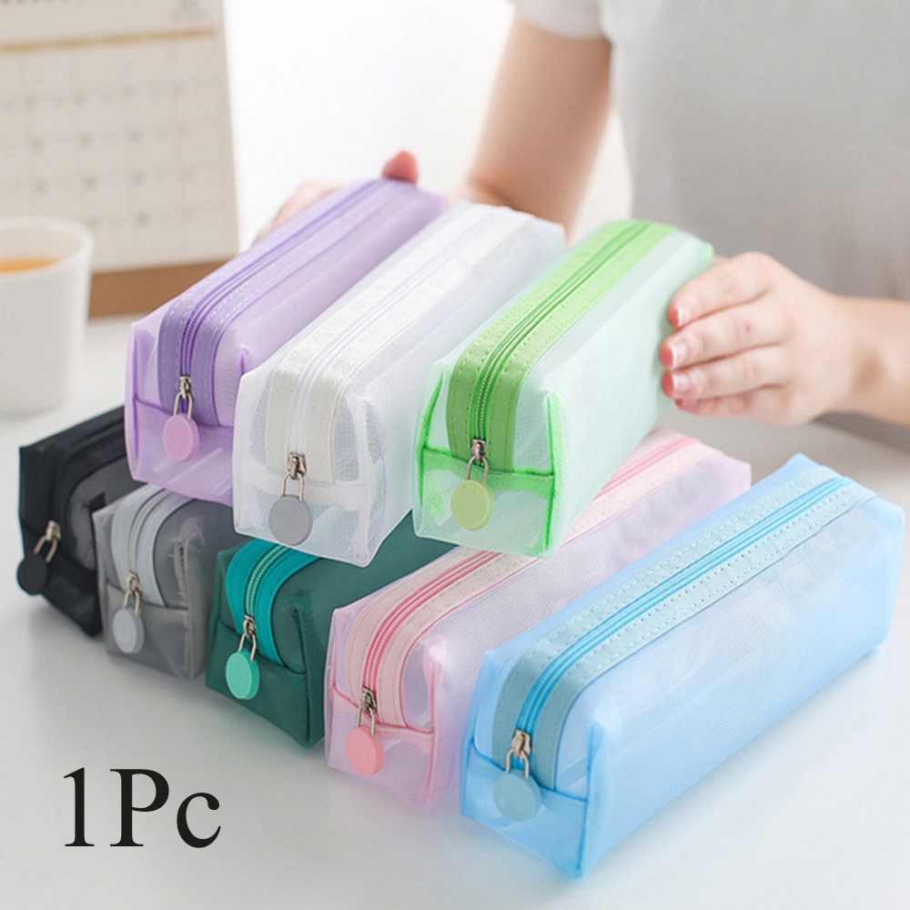 Hộp bút dây kéo nhiều màu sắc tự chọn xinh xắn