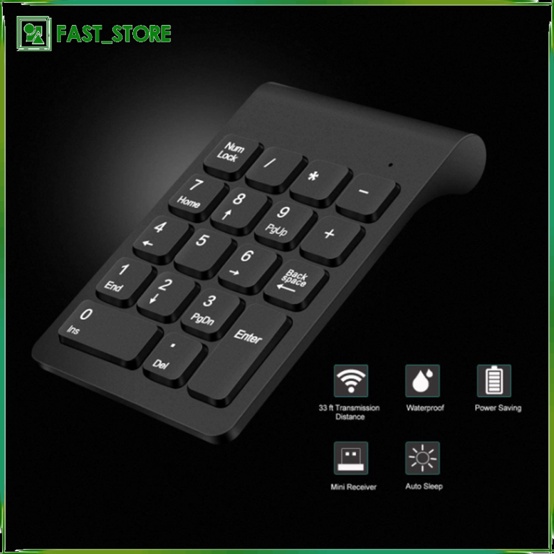 Bàn Phím Số Mini Không Dây 2.4ghz 18 Phím Cho Laptop / Pc | BigBuy360 - bigbuy360.vn