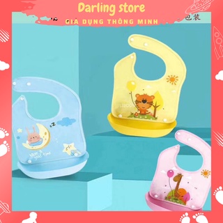 Yếm ăn dặm cho bé hình con vật siêu đáng yêu hỗ trợ mẹ cho con ăn khỏi vất vả Darling Store