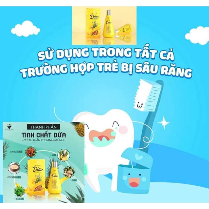 Nước Súc Miệng Tinh chất Dứa – Ngăn ngừa Hôi Miệng  - Hơi Thở Thơm Mát Tức Thì