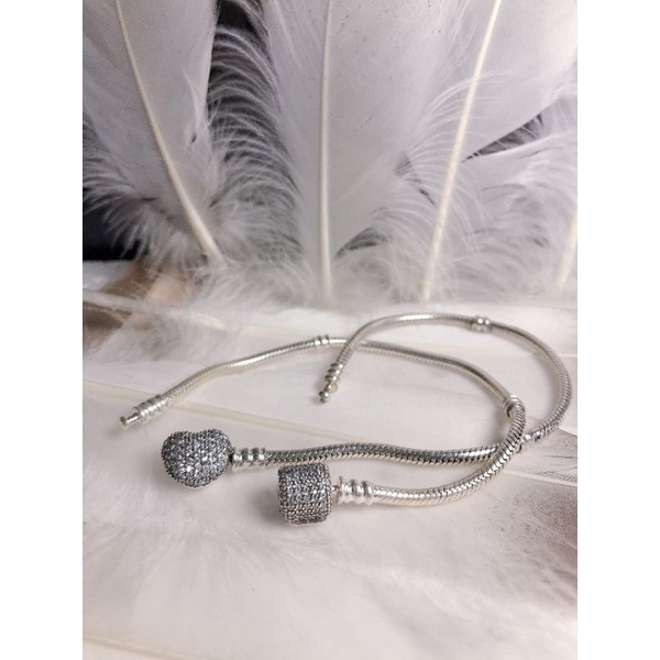 Lắc bạc 925 Pan khóa đá.