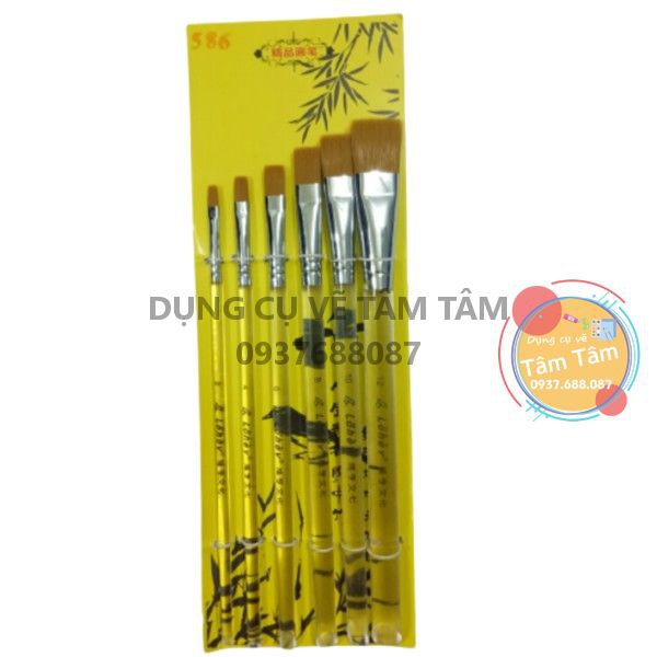 [ TÂM TÂM ]-Bộ cọ thân trong đầu bằng 6 cây số lẽ-