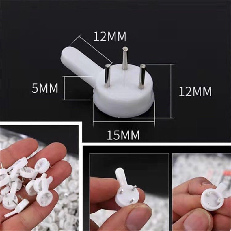 Đinh ghim tường treo tranh ảnh , đồng hồ bản to loại 3 chân - Móc treo khung ảnh