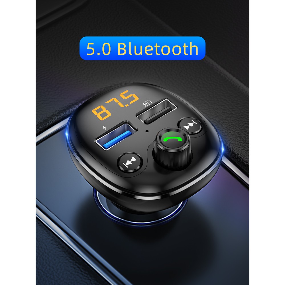 Xe hơi Radio Bluetooth Máy nghe nhạc MP3 Bộ phát FM Cổng USB kép Bộ thu đa chức năng U đĩa phổ thông