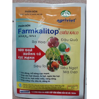 Phân bón lá siêu kali nhập khẩu bỉ gói 20gr