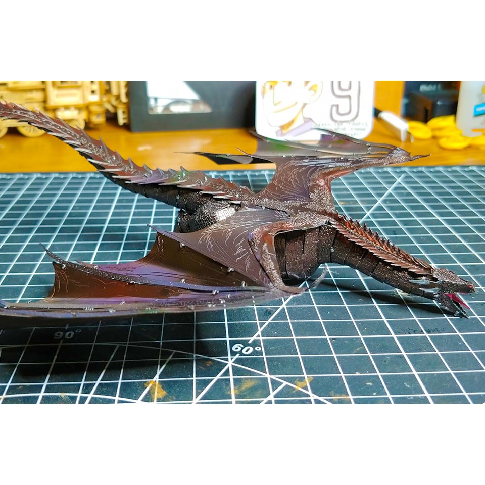 Mô Hình Lắp Ghép 3D Kim Loại Rồng Lửa Drogon