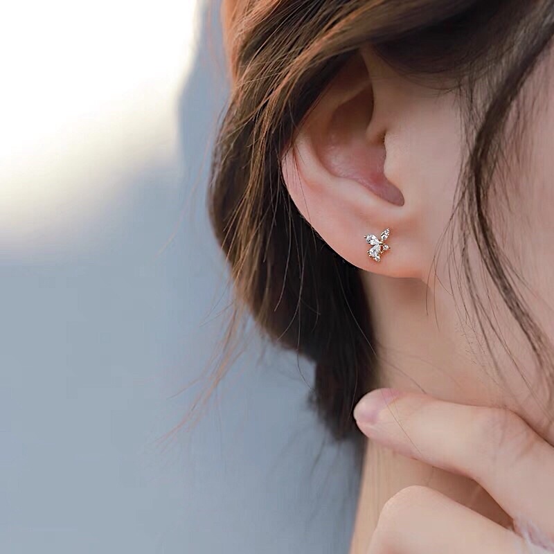 Bông tai Bạc 925 mạ Vàng 14K / LP-E237