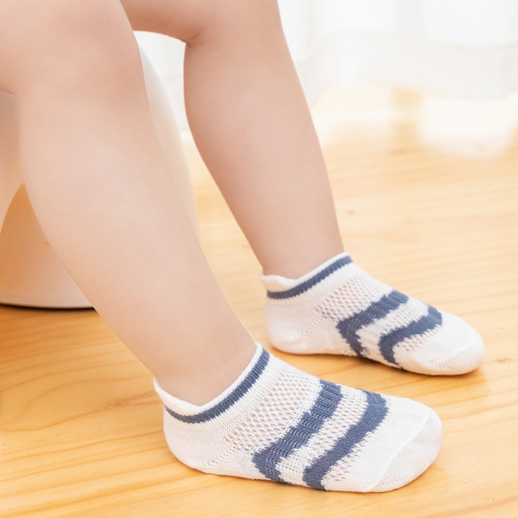 Tất lưới chống trượt cho bé, set 5 đôi vớ lưới thể thao có chống trượt cho bé