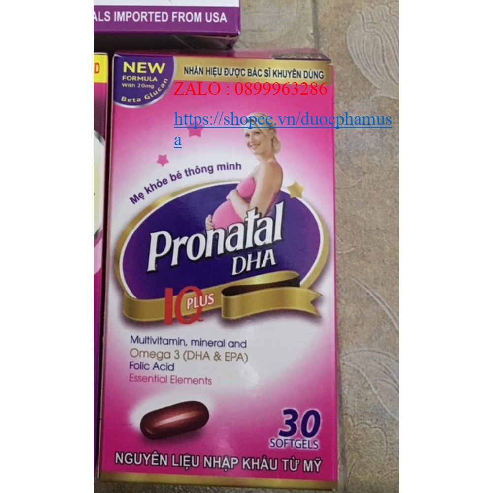 (Hàng chuẩn) PRONATAL DHA phòng ngừa dị tật thai nhi , bổ xung dưỡng chất cho mẹ và bé
