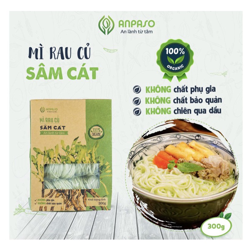 Mì sâm cát Organic Anpaso ăn chay giảm cân 300g