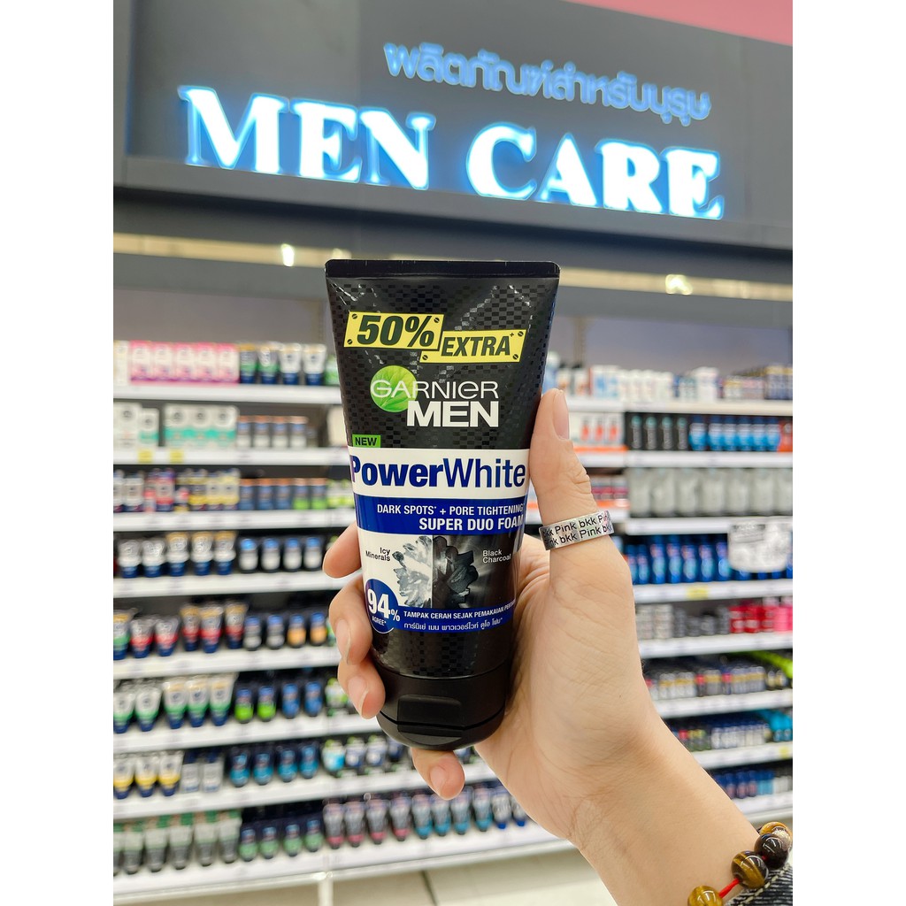 Sữa rửa mặt trắng da cho nam Garnier Men Power White SUPER DUO FOAM 150ml