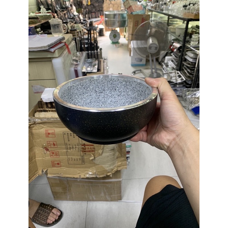 Thố đá giữ nhiệt cao cấp bọc hợp kim nhôm