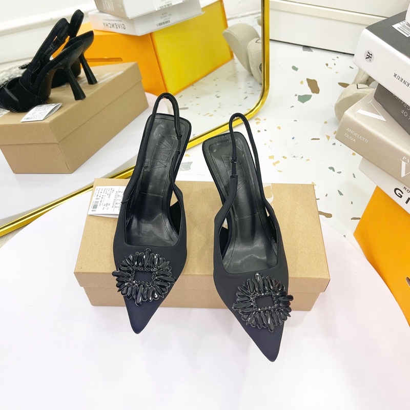 Sandal zara tag đá đen fullbox