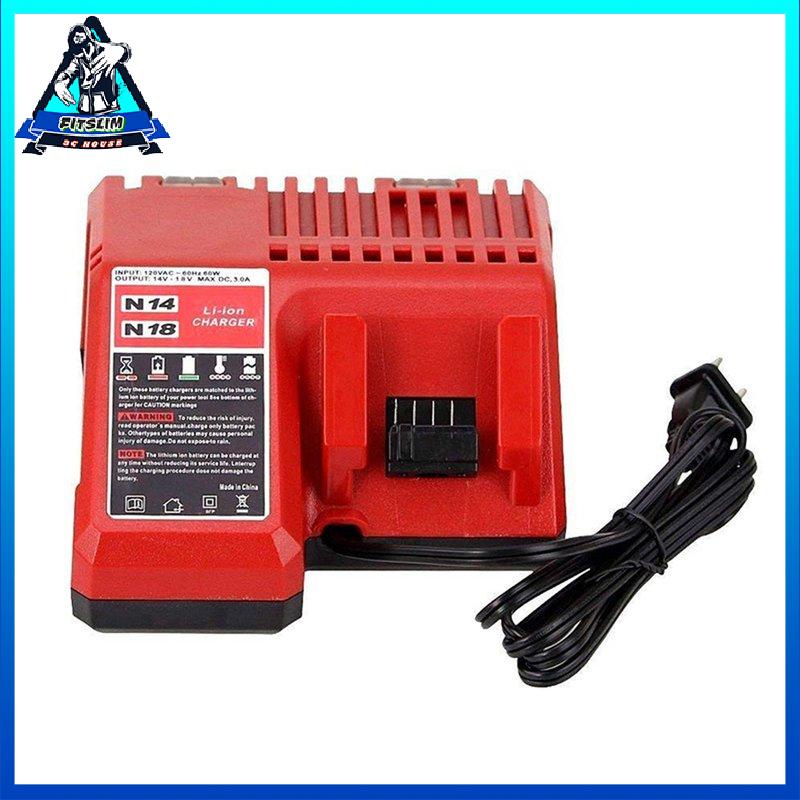 [Fitslim] 14V 18V Power Tool Lithium Battery Charger Replacement For Milwaukee M18