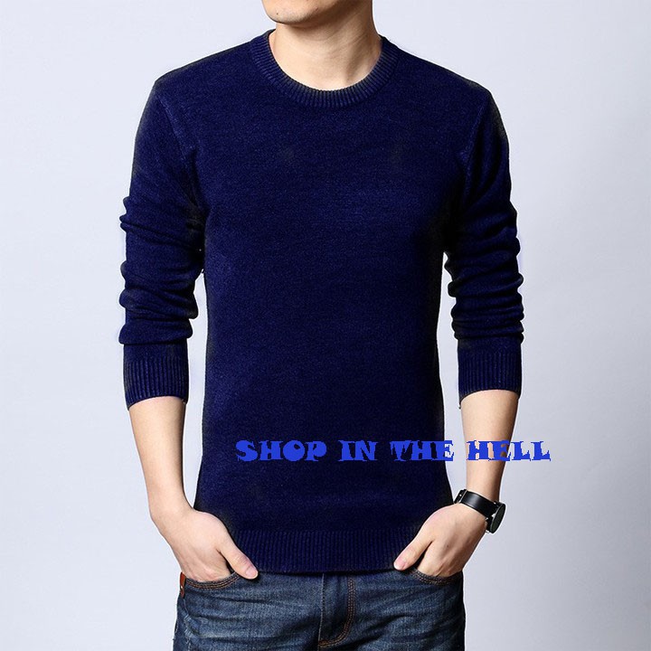 ÁO LEN TRƠN CỔ TRÒN CHẤT ĐẸP DÀI TAY MÀU TRẮNG | BigBuy360 - bigbuy360.vn