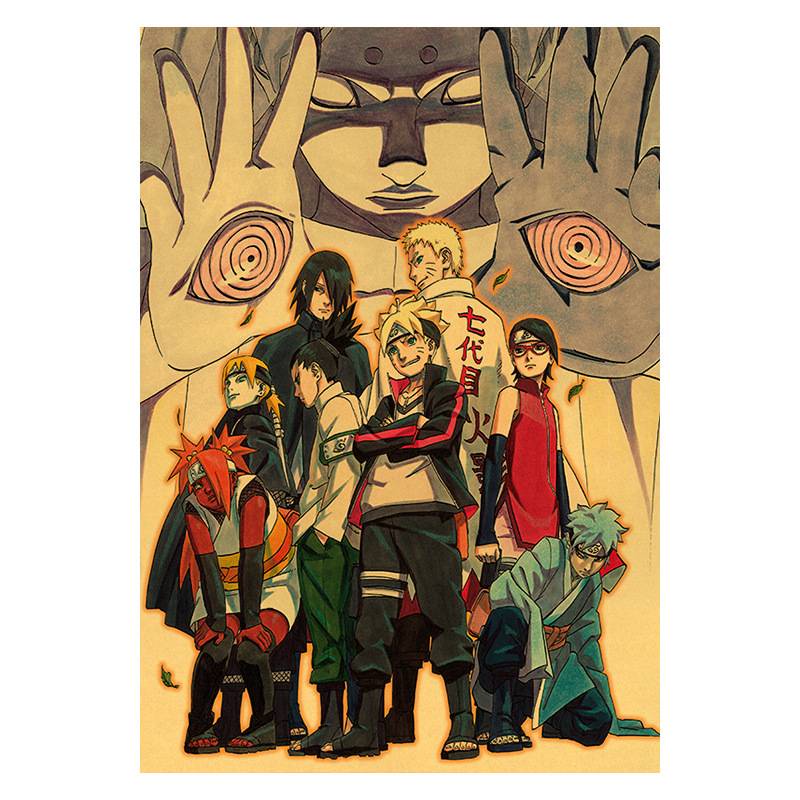 Naruto "Boruto The movie" the day became the hokage  Anime poster Kraft Paper Wallpaper wall poster Dormitory Paintings Vintage