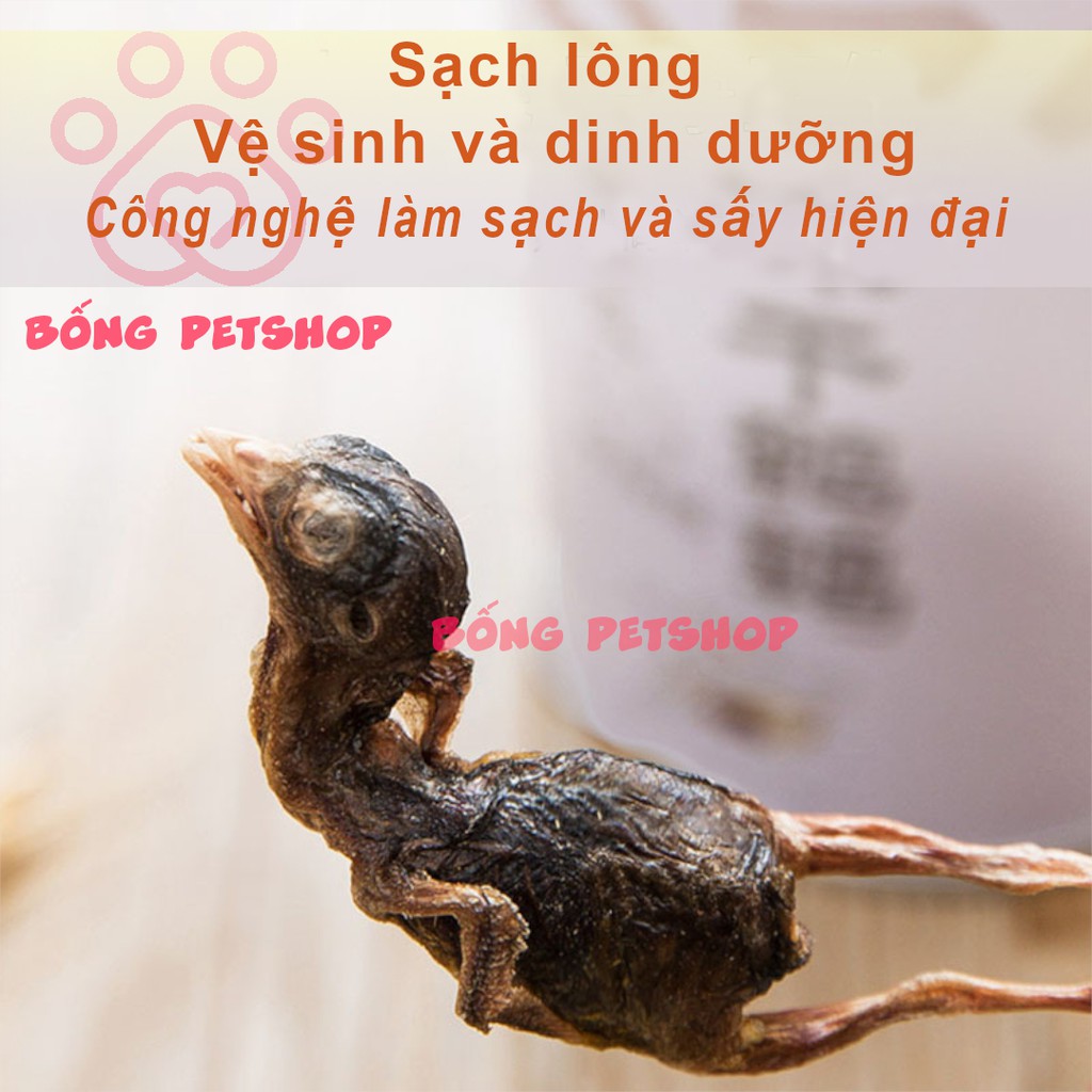 Chim cút sấy khô cho thú cưng - Đồ ăn vặt cao cấp vỗ béo cho chó, mèo và hamster