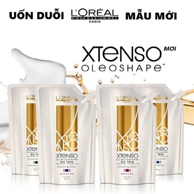 THUỐC UỐN NÓNG SETTING L'OREAL X-TENSO OLEOSHAPE MẪU MỚI 400ML X 2 "
