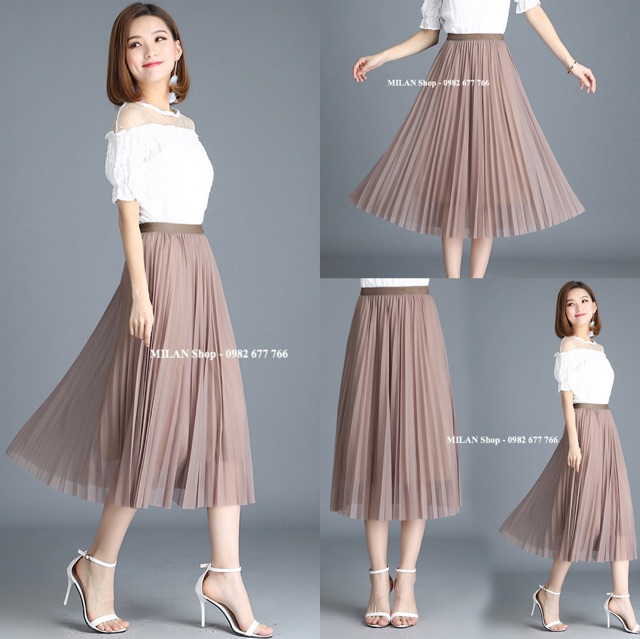 Chân váy công chúa xếp ly siêu chất loại 1