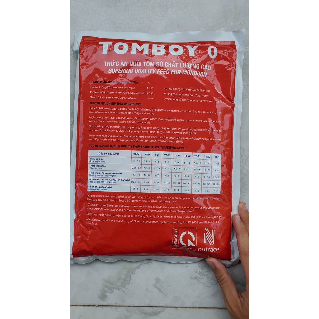 1kg Cám Tomboy Tb0 chứa dinh dưỡng cao giúp cá phát triển vượt trội