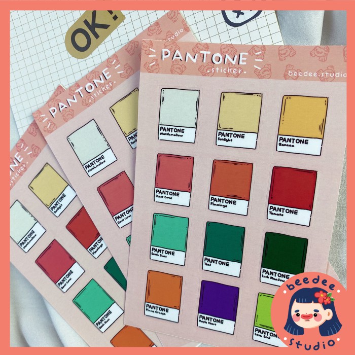 Set 2 tấm Pantone màu | hàng độc quyền Beedee.studio |