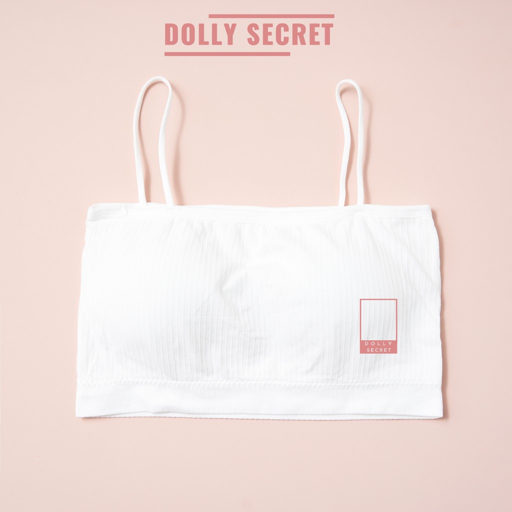 Áo lót nữ BRA cotton gân tăm nâng ngực hai dây dáng quây ngang DOLLY SECRET A06 | BigBuy360 - bigbuy360.vn