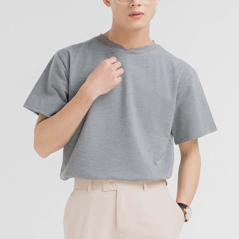 Áo Phông Trơn Unisex Basic SSSTUTTER cổ tròn ngắn tay chất cotton thoáng mát 4 màu tay ngắn Peak Tee