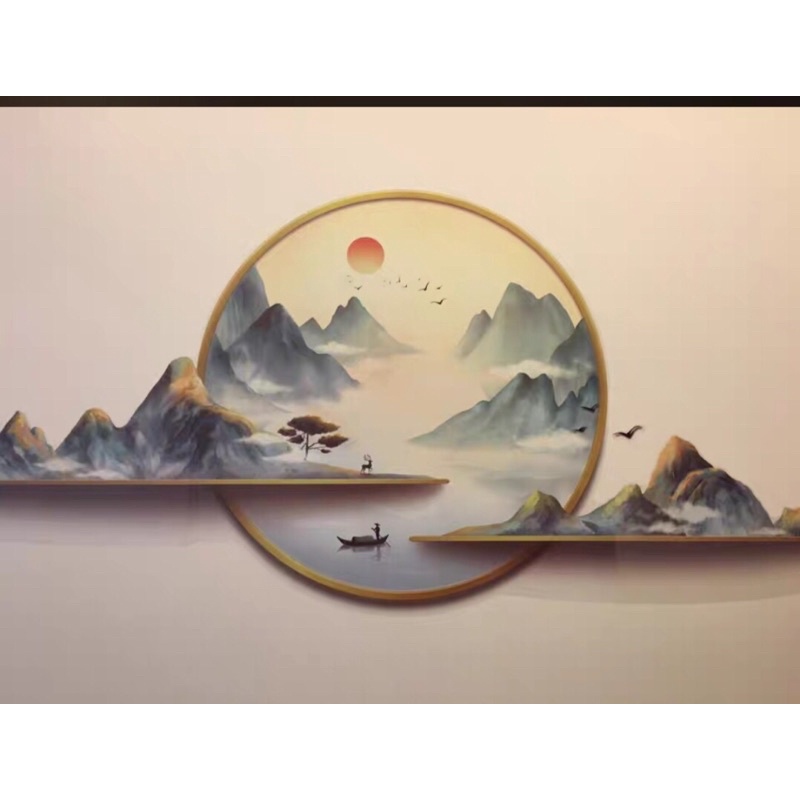 Decal dán tường phong cách hàn quốc hình cây hoa lá,chất liệu cao cấp sẵn keo dán.