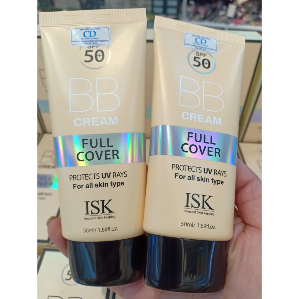 Kem nền trang điểm ISK Full Cover BB mềm mịn Hàn Quốc 45ml
