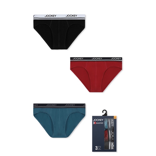 Hộp 03 Quần Lót Nam Jockey Tam Giác Thun Visco Thoáng Mát Thấm Hút - J1145 - TH7