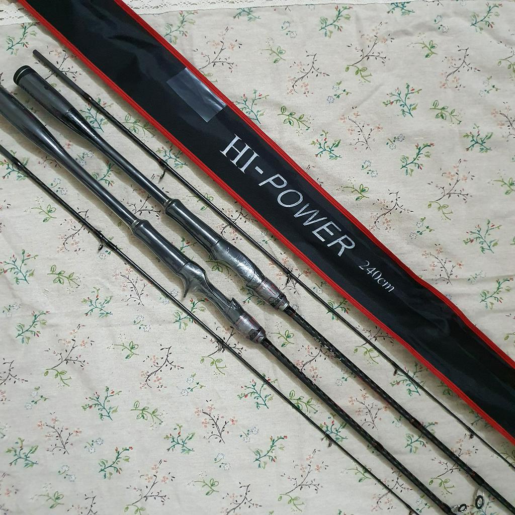 Bộ cần Lure Hi Power Máy đứng Deukio FS tặng kèm Dây câu PE và 01 con nhái hơi, Cần câu giá rẻ, Máy câu giá rẻ