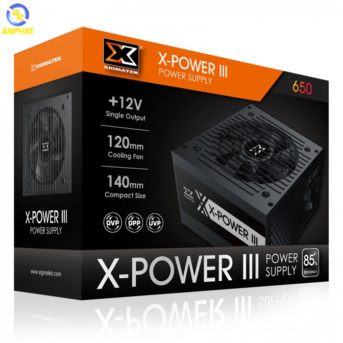 Nguồn máy tính XIGMATEK X-POWER III X-650 (EN45990) 600W - Phiên bản mới 2020