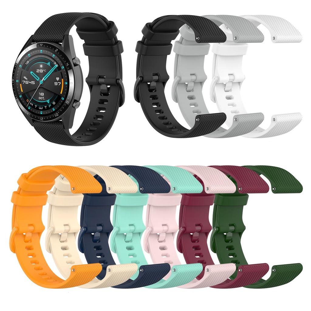 Dây Đeo Tay Bằng Silicone 22mm 43mm 46mm GT2E GT2 Pro GT Runner Thay Thế Cho Huawei Watch GT2 GT3 GT