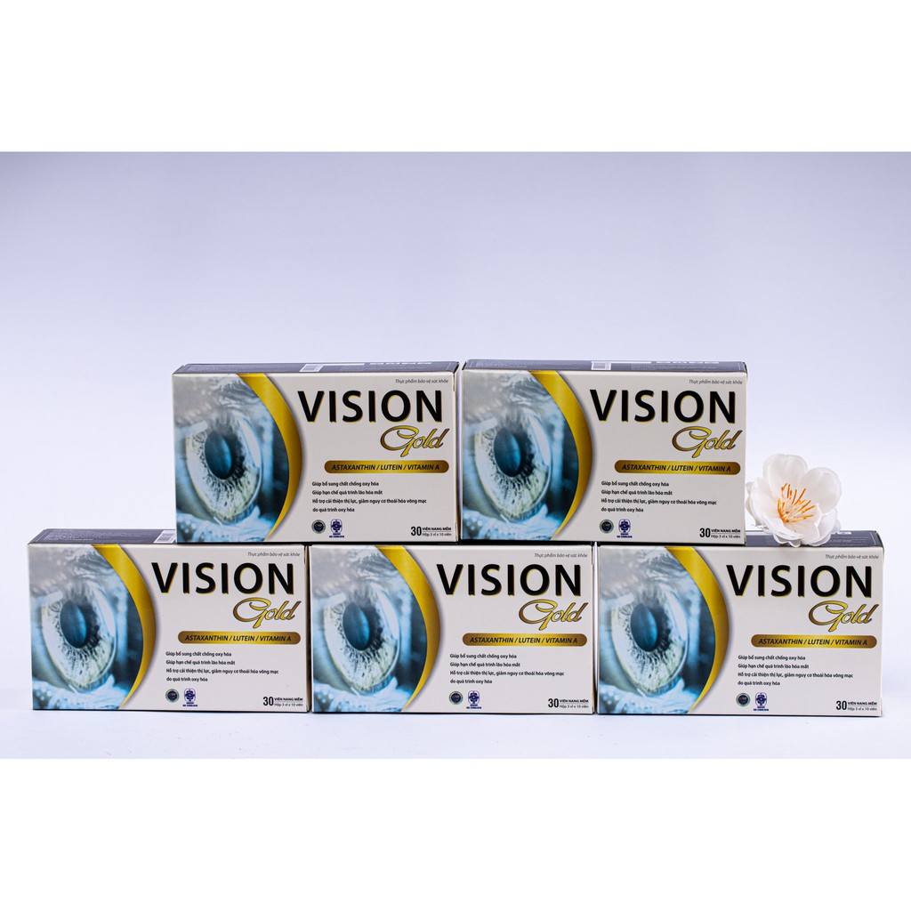 Viên bổ mắt VISION GOLD (Hỗ trợ cải thiện thị lực / Ngăn ngừa cận thị tiến triển / Giảm nguy cơ thoái hóa võng mạc)