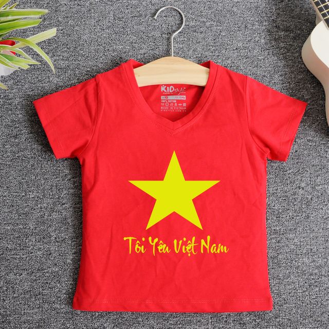 áo sao vàng 5xl big szie, áo cờ đỏ sao vàng trẻ em, áo sao vàng người lớn chất thun lạnh loại 1