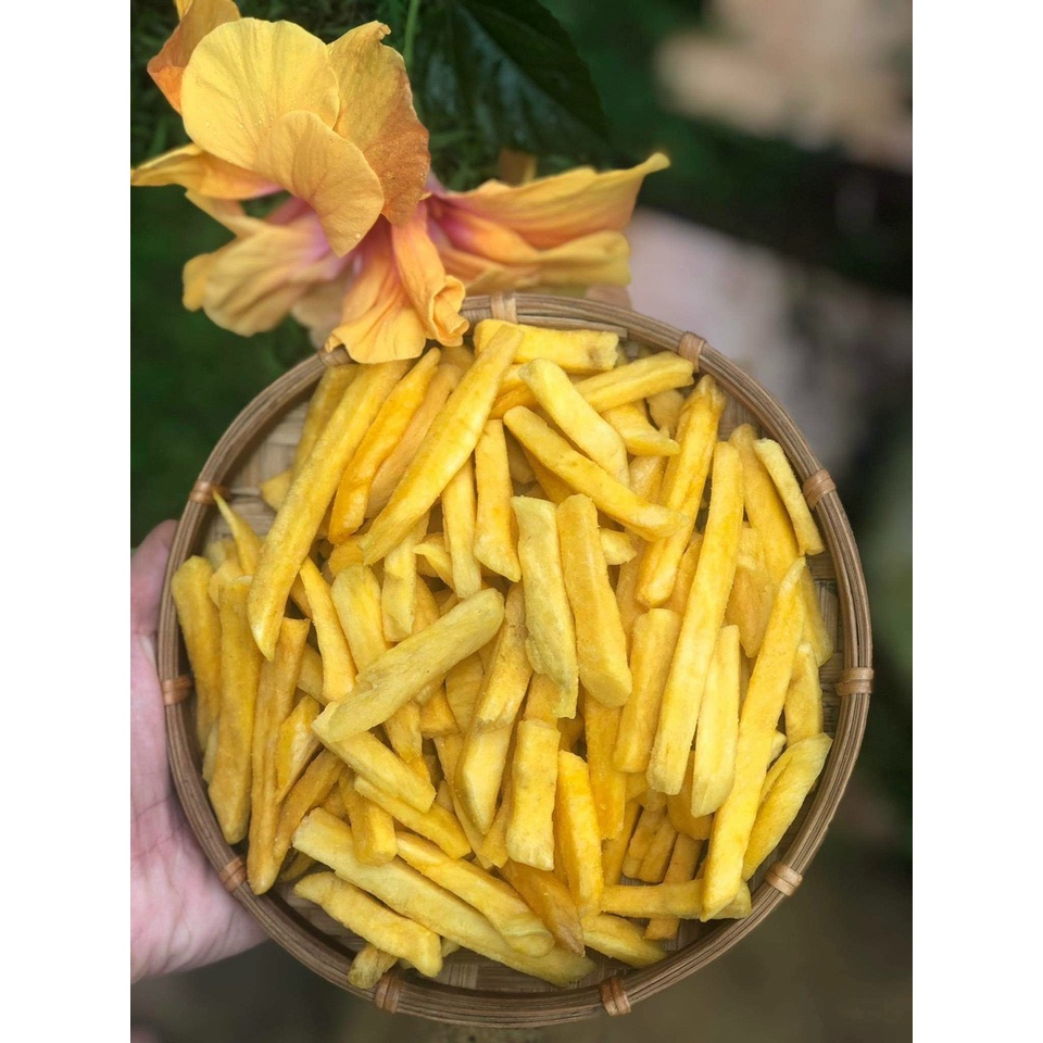 Khoai lang vàng, tím Trần Anh Food - Khoai lang sấy nguyên vị 1000gr hàng xuất khẩu loại 1 nguyên miếng