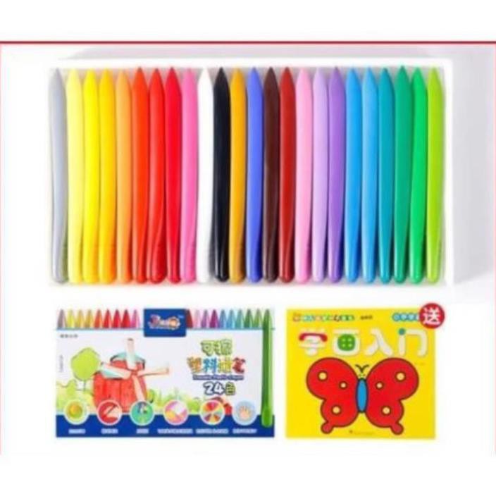 BỘ MÀU HỮU CƠ 24 CÂY AN TOÀN CHO BÉ YÊU TẬP VẼ