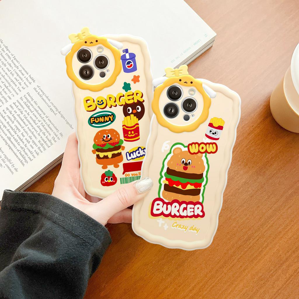 Ốp lưng iphone nơ lượn sóng Lucky Burger 6/6plus/6s/6splus/7/7plus/8/8plus/x/xs/11/12/13/14/pro/max/promax/plus/shin