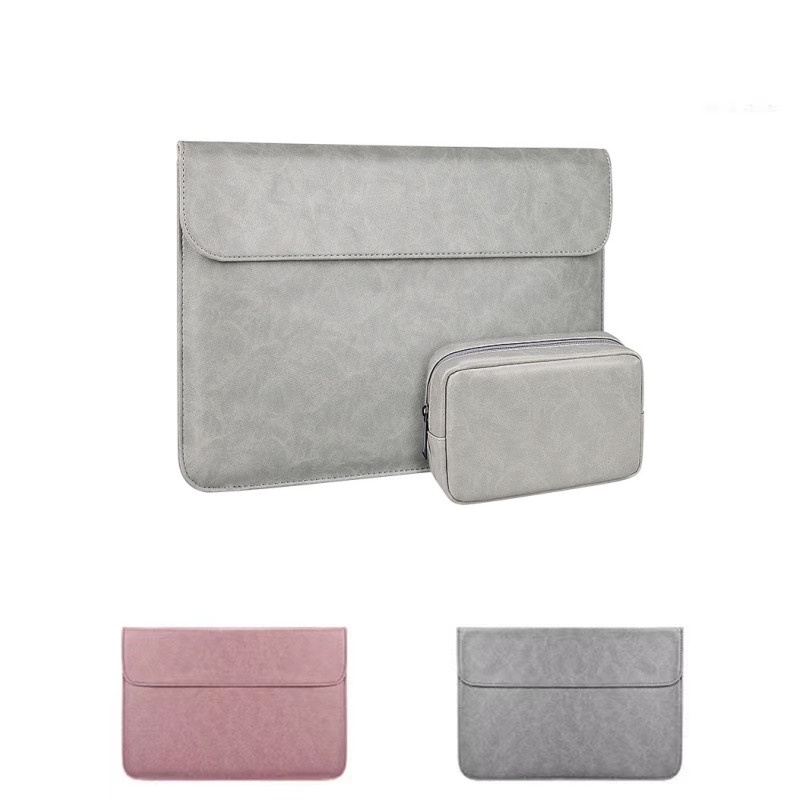 Túi da đựng máy tính xách tay chống thấm nước thời trang cho Macbook Air Pro 13/14/15 inch