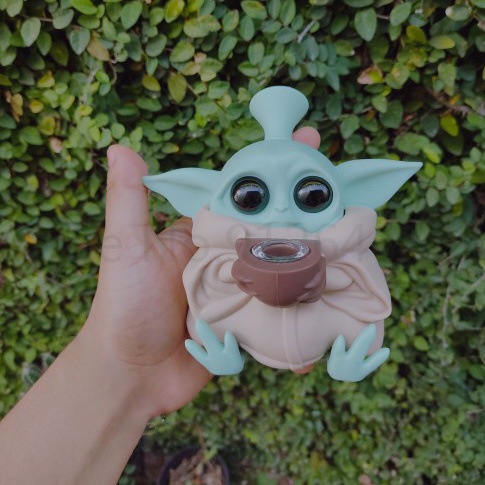 Dụng Cụ Hút Thuốc Silicone 14CM Chống Thấm Nước Hình Nhân Vật Hoạt Hình Yoda
