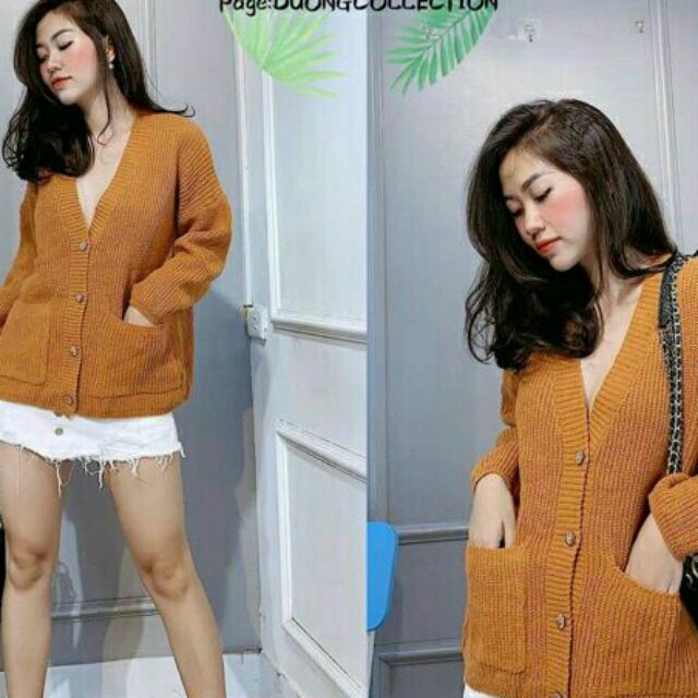 ÁO KHOÁC LEN CADIGAN / CARDIGAN KHUY GỖ