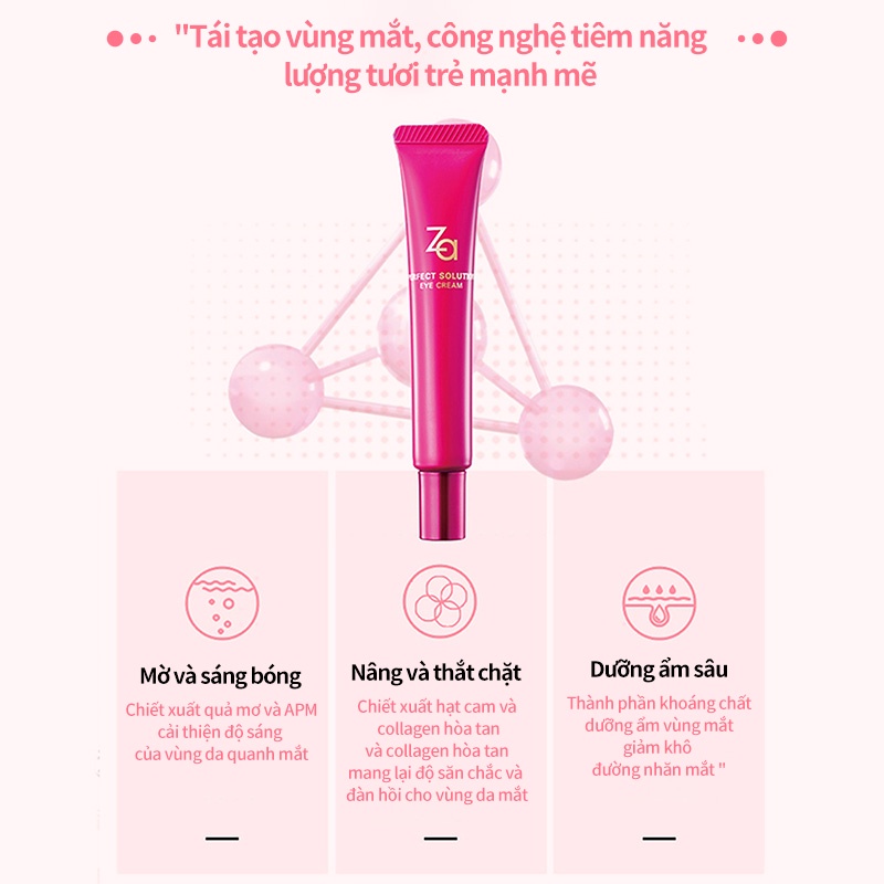 Kem dưỡng da vùng mắt ZA làm mờ nếp nhăn nâng cơ dưỡng ẩm làm săn chắc da mắt cao cấp 20g