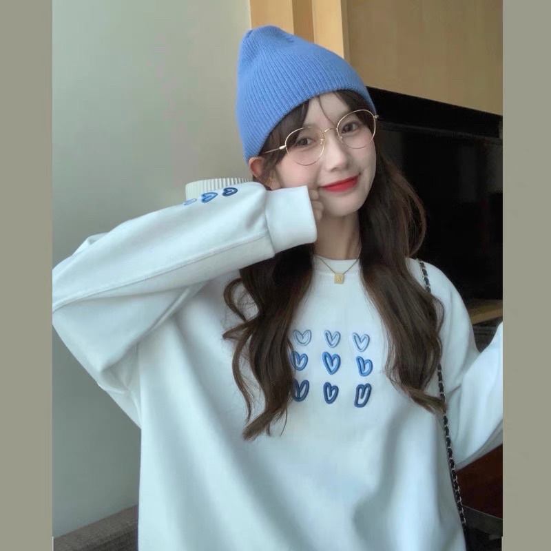 Áo nỉ xinh thêu trái tim