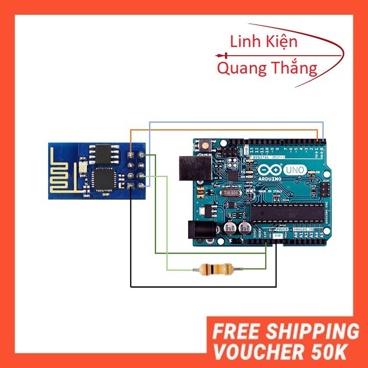 Module Wifi ESP8266-01 3.3V Wi-Fi 2.4 GHz, hỗ trợ WPA/WPA2 esp8266 v1