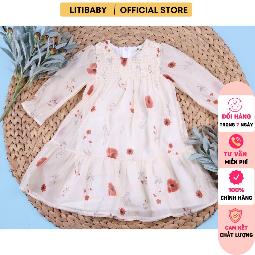 Váy hoa voan kính LITIBABY 2/7